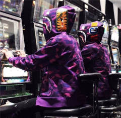 [Best Quality] 1:1 BAPE 23SS Color Purple Camo Shark Full Zip Hoodie Purple Shark (1st Camo)
