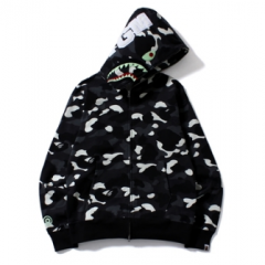 [Best Quality] 1:1 Bape Full City Camo Shark Hoodie glow in the dark
