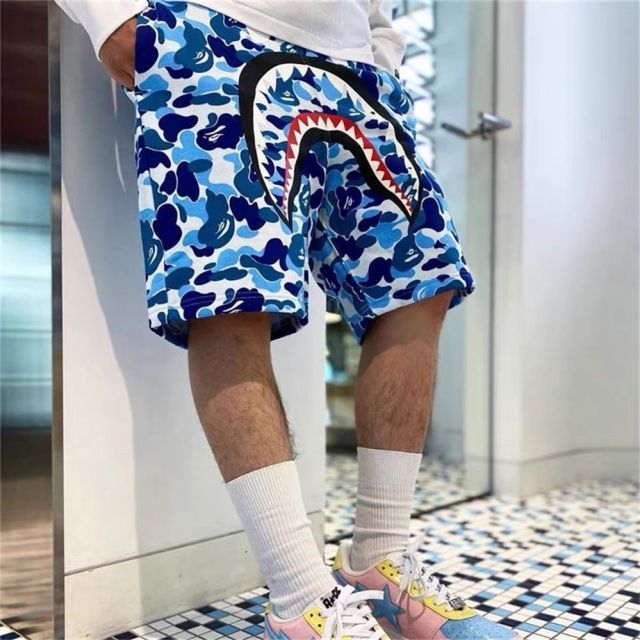 Bape ABC Camo Shorts Blue Green Pink