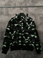 [Best Quality] 1:1 Bape Full City Camo Shark Hoodie glow in the dark