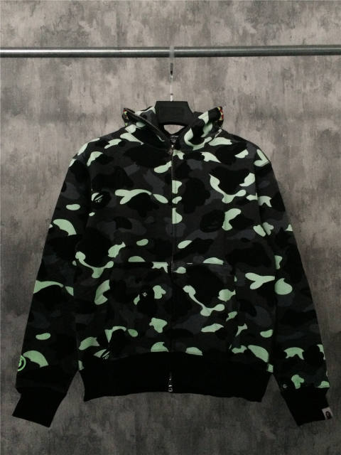 [Best Quality] 1:1 Bape Full City Camo Shark Hoodie glow in the dark