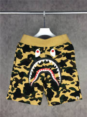 Bape 1ST Yellow Camo Shark Track Shorts