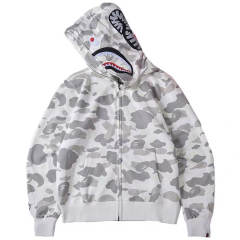 [Best Quality] 1:1 Bape Shark Hoodie White Glow in Dark