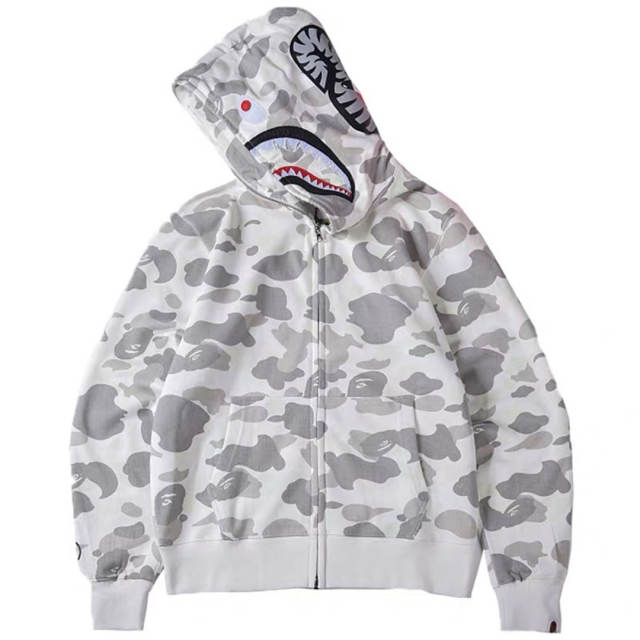 [Best Quality] 1:1 Bape Shark Hoodie White Glow in Dark