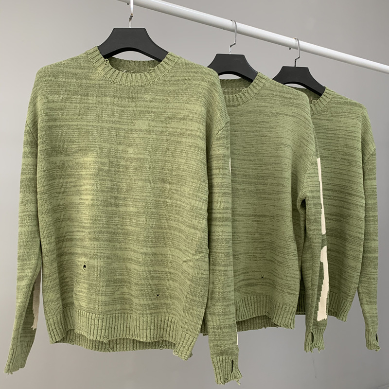 Kapital green hollowed skeleton sweater