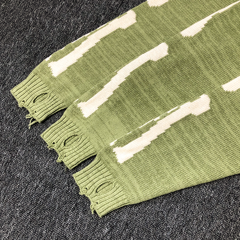 Kapital green hollowed skeleton sweater