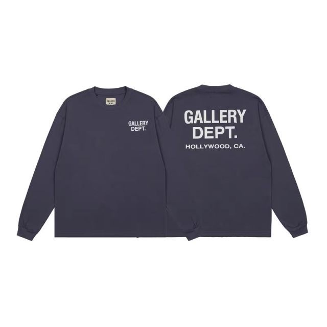 Gallery Dept basic fonts long sleeve t-shirt (grey green)