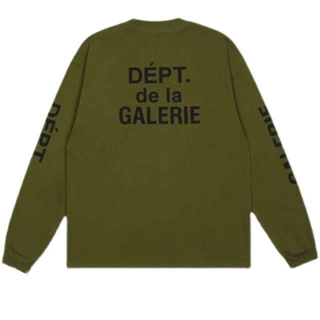 Gallery Dept basic fonts long sleeve t-shirt (grey green)