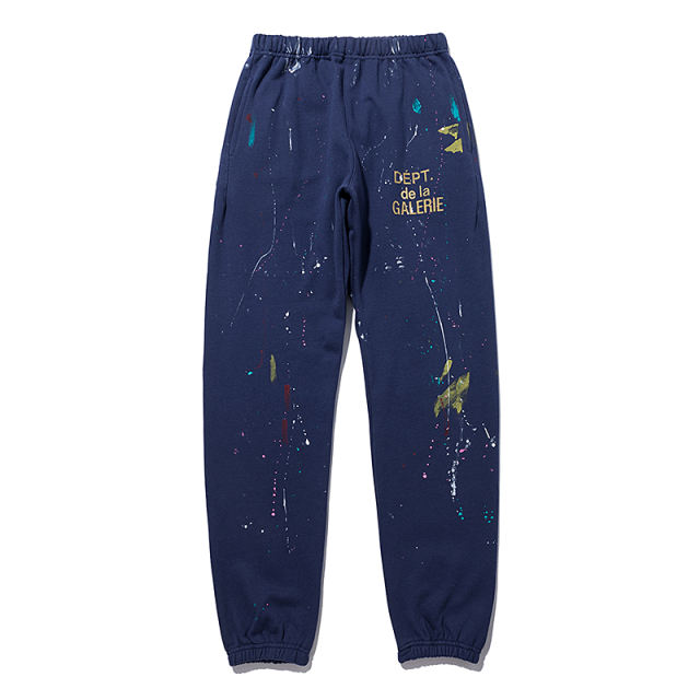 Gallery Dept Scrawl Painted Pants (Navy Blue/Grey/Black)