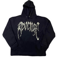 Revenge bones reflective hoodie black white
