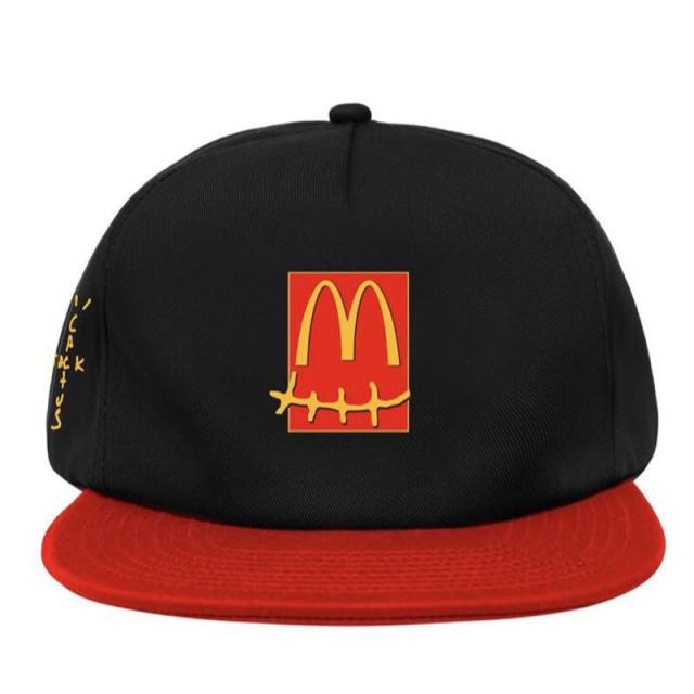 Travis Scott×Sesame McDonald's embroidered logo cap 3 colors