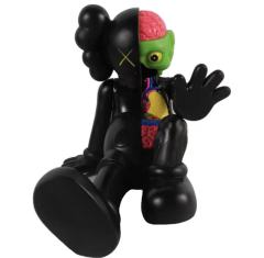 Kaws Companion Figure Doll 2 Sizes Black Sit