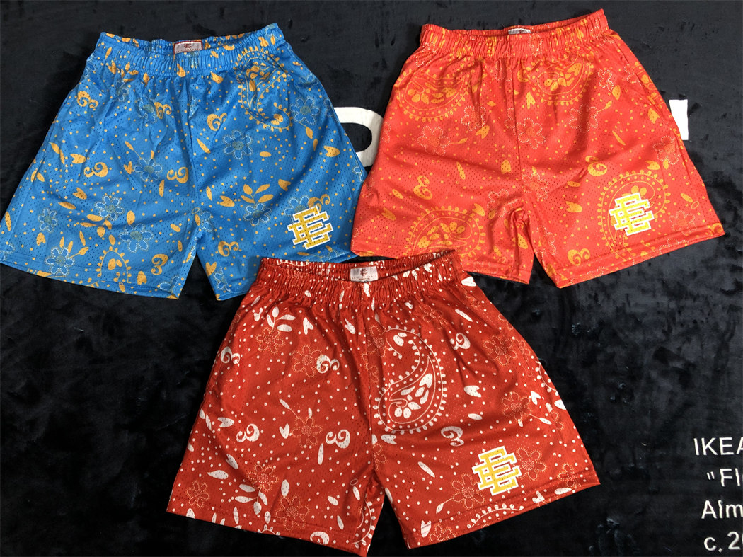 Free Shipping Eric Emanuel Bandana Mesh Shorts 3 Colors