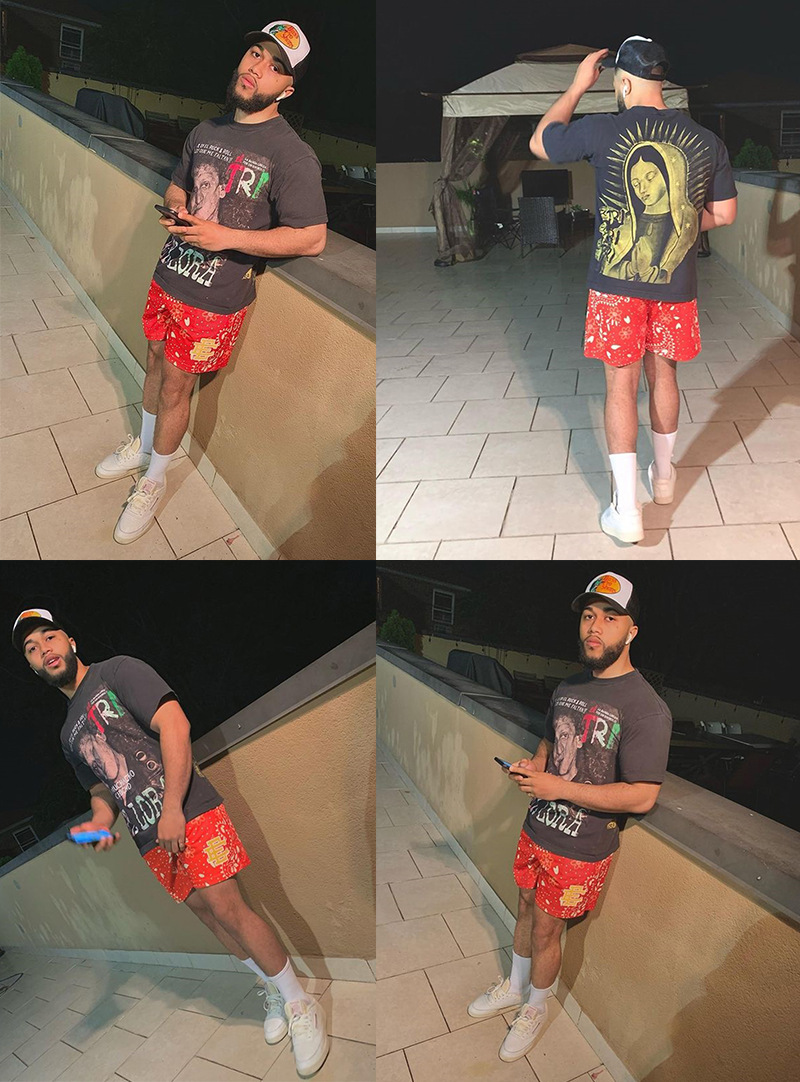 Free Shipping Eric Emanuel Bandana Mesh Shorts 3 Colors