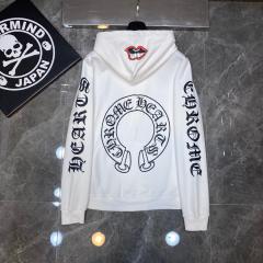 Chr0me Heart Red Mouth Hood Hoodie White & Black