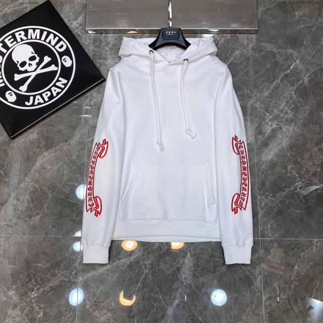 Chr0me Hearts Banner Sleeve Hoodie Black White