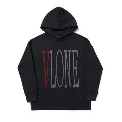 Vlone Crystal Diamond Black Hoodie