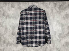 Chr0me Hearts checkerd long sleeve shirt navy blue