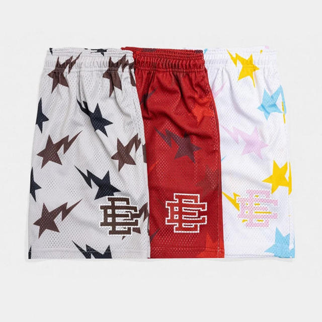 Free Shipping Eric Emanuel Star Mesh Shorts 6 Colors