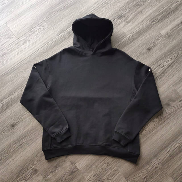 Fear of god Jesus print on the back hoodie black