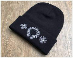 Chr0me  Hearts calla flowers beanie black white