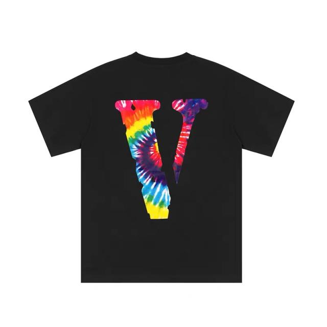 Vlone rainbow V tee t-shirt (Black/White)