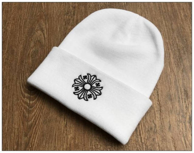 Chr0me  Hearts calla flowers beanie black white