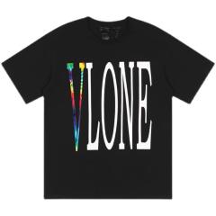 Vlone rainbow V tee t-shirt (Black/White)
