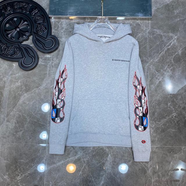 Gray chrome hearts hoodie clearance