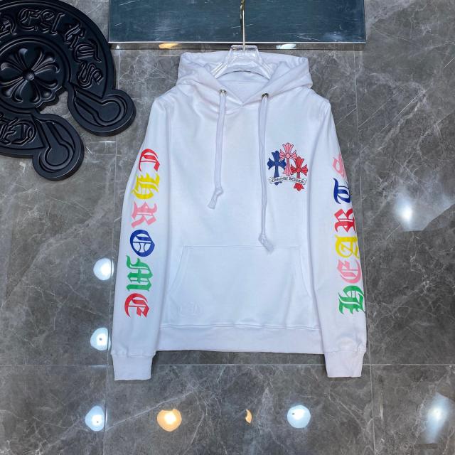 Chr0me Hearts Colorful Crosses hoodie (Black/White)