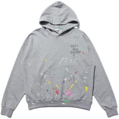 Gallery Dept Scrawl painted hoodie (black/navy blue/grey)
