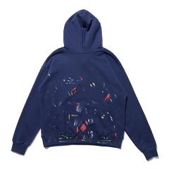 Gallery Dept Scrawl painted hoodie (black/navy blue/grey)