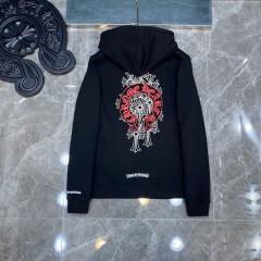 Chr0me  Heart Red Cross Hoodie
