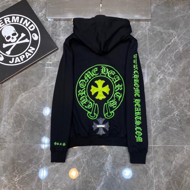 Chr0me  Heart Green Cross Hoodie 2 Colors