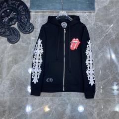 Chr0me Heart Mouth Hoodie Black