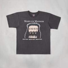  Marilyn Manson Believe Faces Distressed T-Shirt