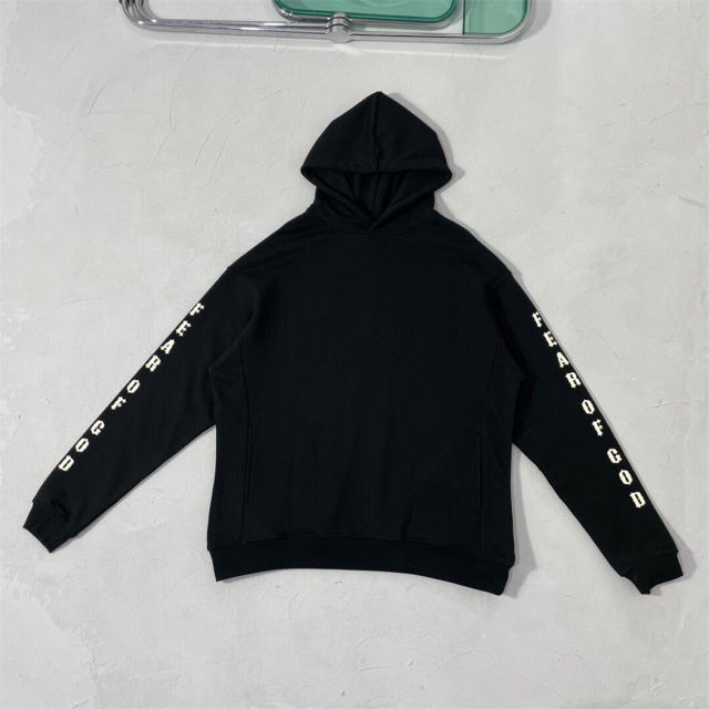 Fear of God Jesus Cross Hoodie Black