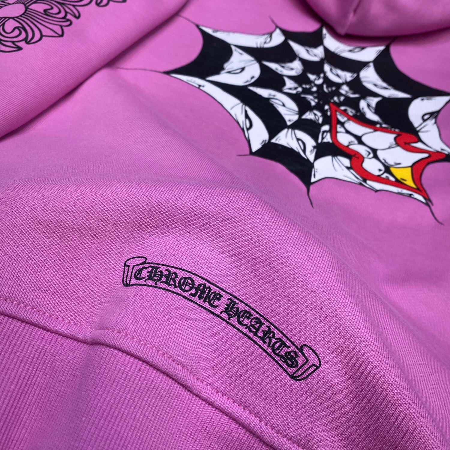 Chrome Heart Hoodie Pink