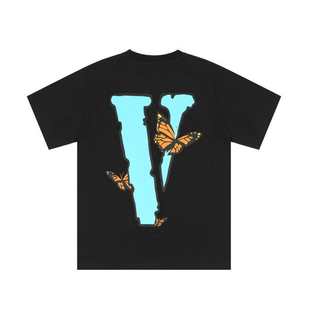 Free Shipping Vlone Sky blue Butterfly Tee