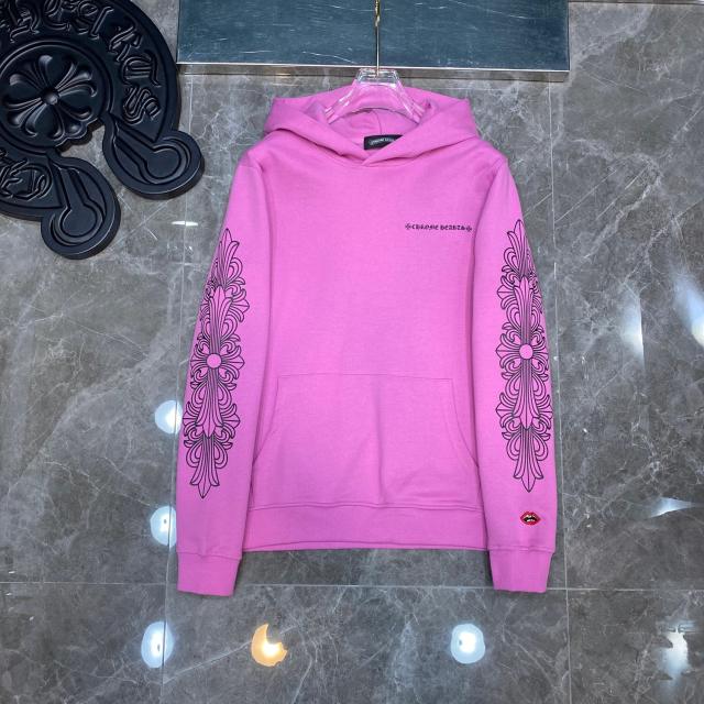 Pink chrome hearts hoodie clearance