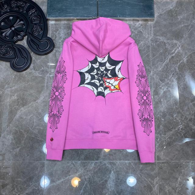 Chrome hearts hoodie pink Clearance