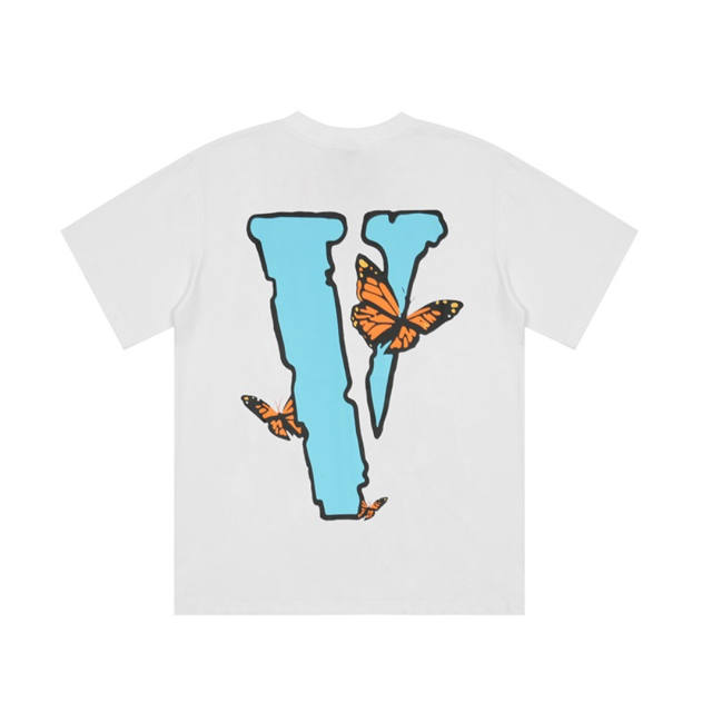 Free Shipping Vlone Sky blue Butterfly Tee