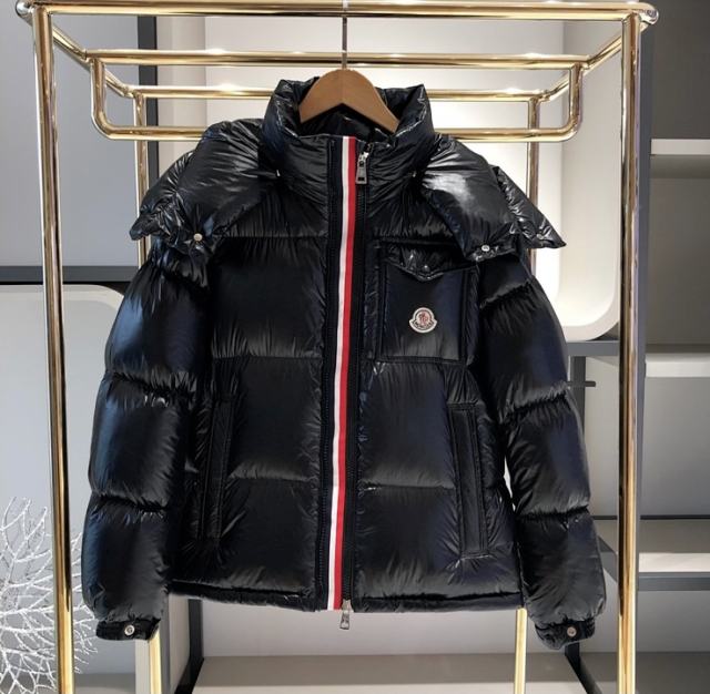 Moncler Maya Down Puffer Jacket Black White