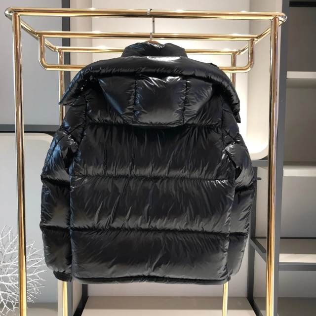 Moncler Maya Down Puffer Jacket Black White