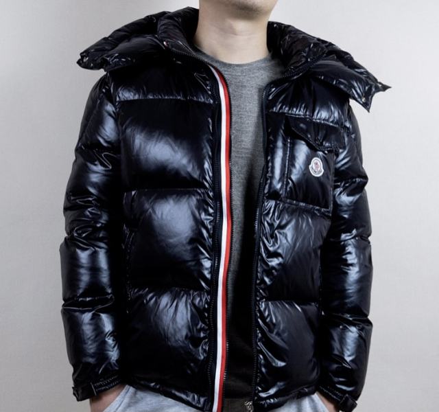 Moncler Maya Down Puffer Jacket Black White