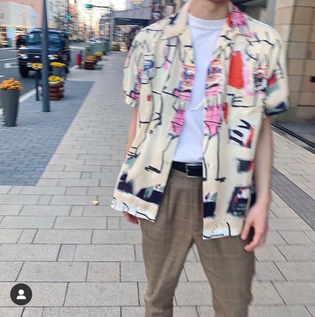  Wackо Maria x Basquiat 20ss graffiti silk Hawaiian short sleeve shirt 3 colors