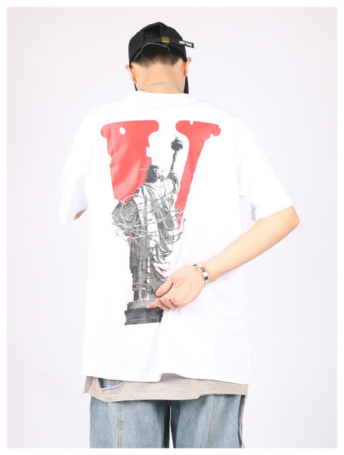 Vlone Statue of Liberty T-Shirt White Black