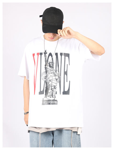  Vlone Statue of Liberty T-Shirt White Black