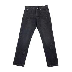 Chr0me  Heart Cross Washed Jeans Black