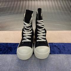 R*ck Οwens Hi-Street Zipper Shoes Black High Top